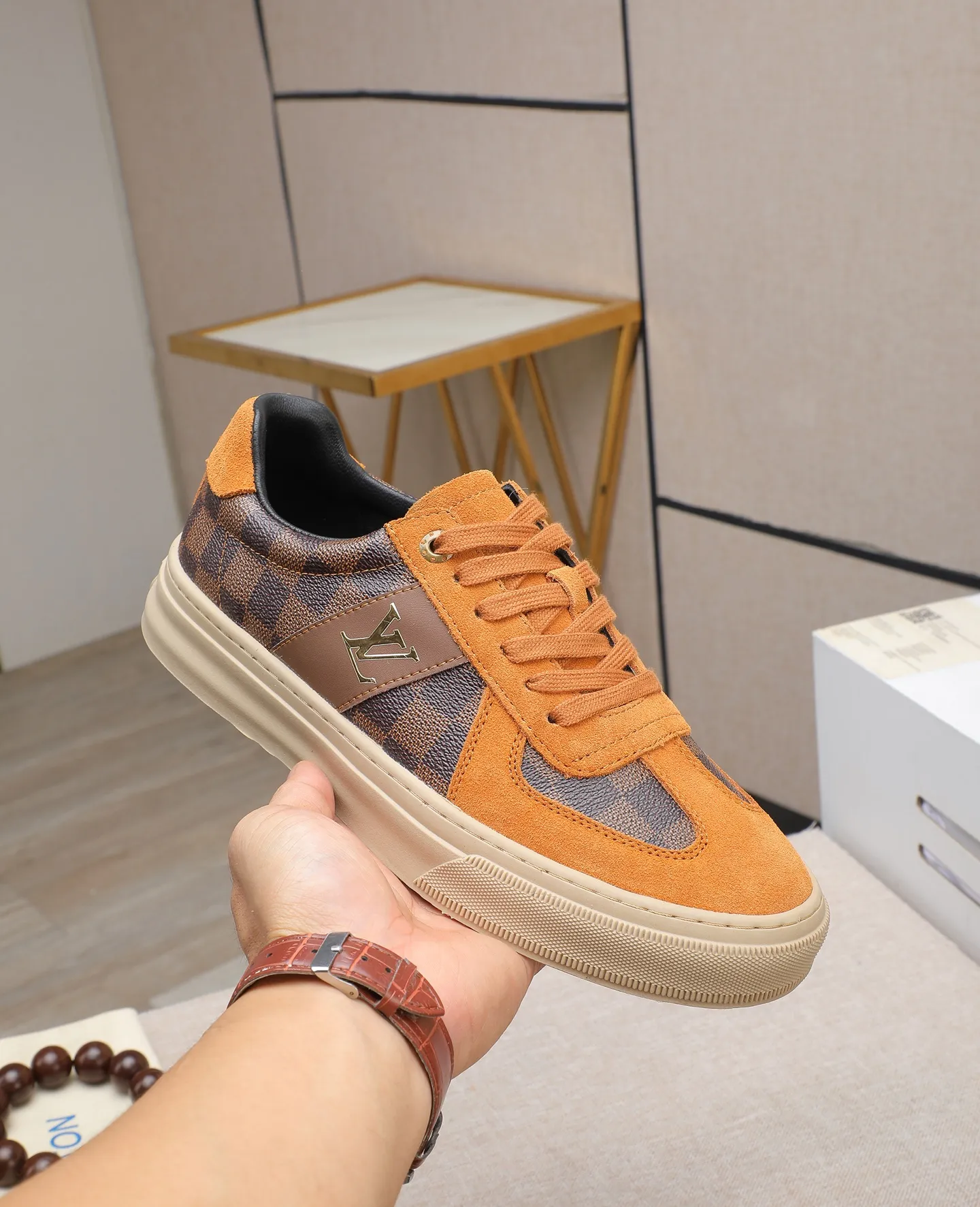 Men's shoes 💰420 📛📛(Niuli) high-end [LOUIS VUITTON】Louis Vuitton official website synchronizes new products👟Milan fashion catwalk style🇰🇾🇰🇾LV house logo, celebrity style, a must-have for fashionistas⚠️First-layer calfskin➕Cowhide lining➕Official website original original outsole👞Number 38-44